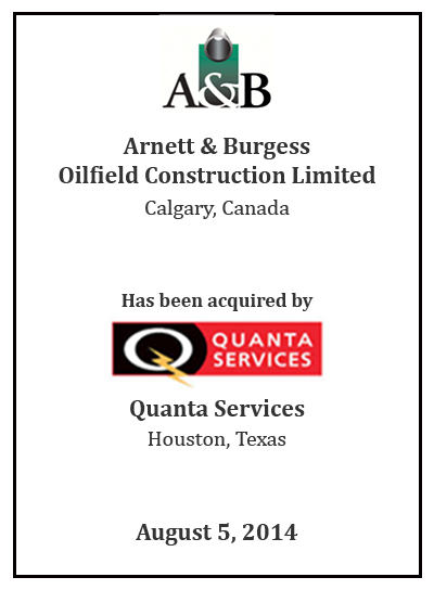 A&b acquired by Quanta Services