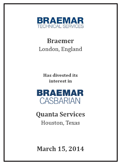 Braemar Technical Services has interest in Braemar Casbarian